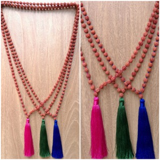 natural rudraksha bead tassels necklace multiple color wholesale price